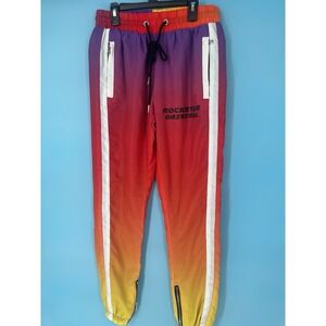 Rockstar Original Nylon Track Pants Mens M‎ Ankle Zips